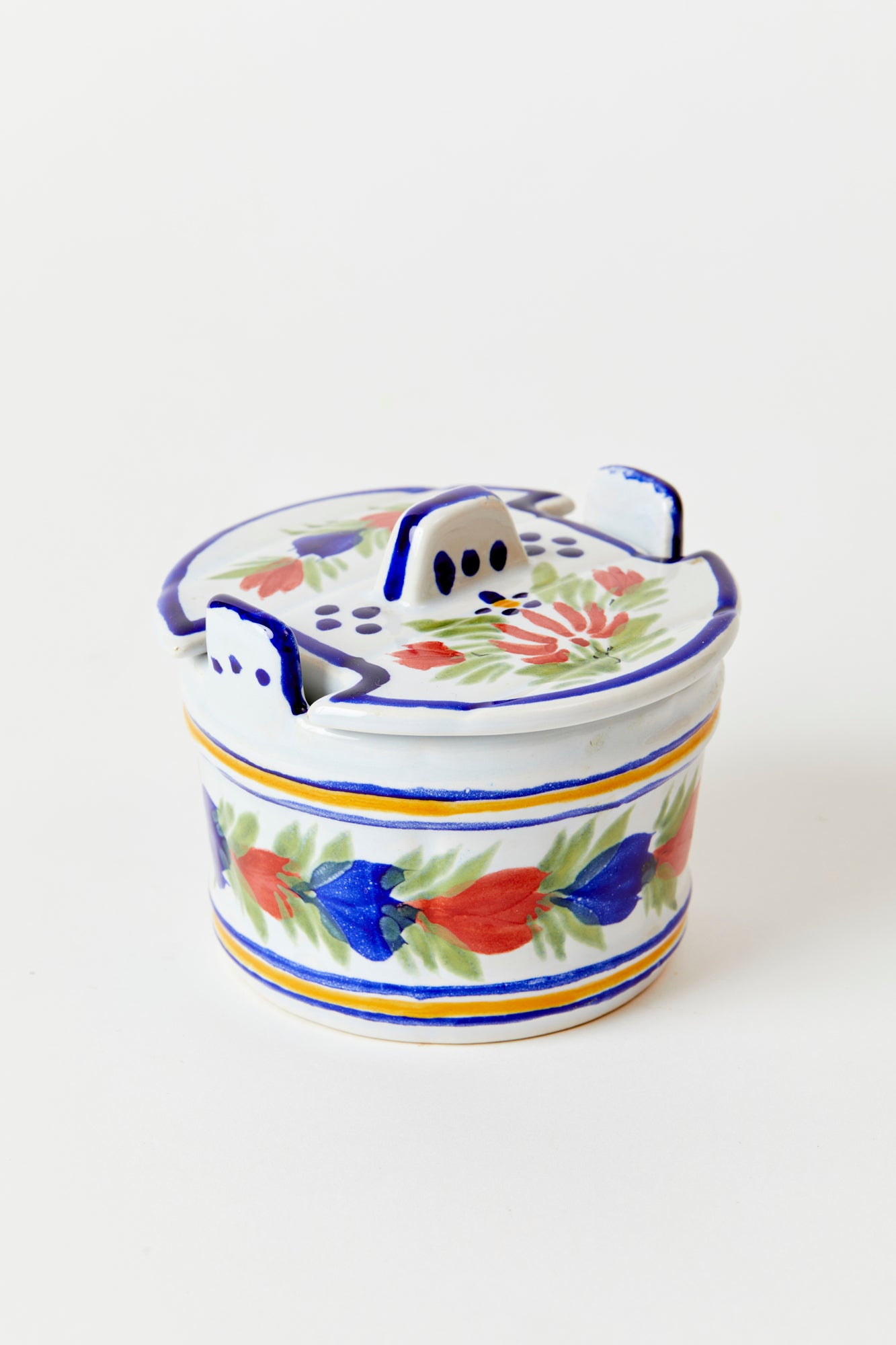 VINTAGE QUIMPER LIDDED BUTTER