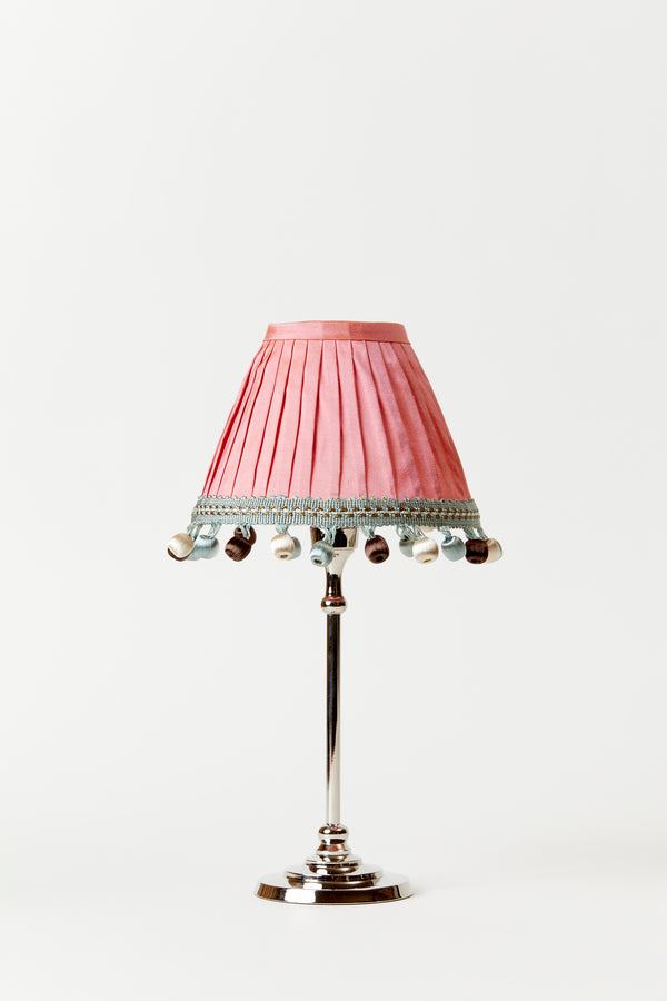 CORAL SILK BAUBLE TABLE LAMP SHADE