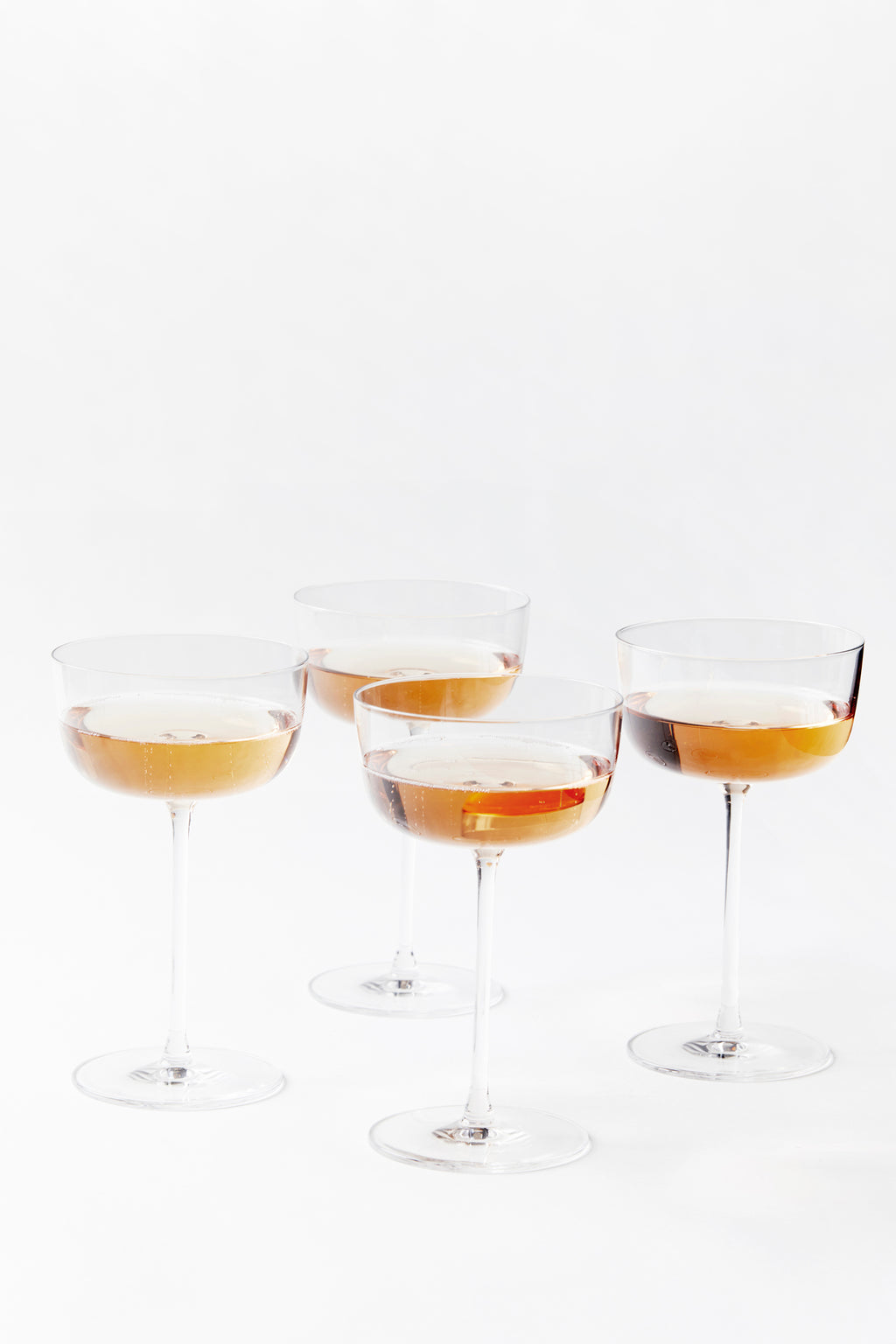 Smoke Stem Coupe Cocktail Glasses (Set of 4) Hotel Collection