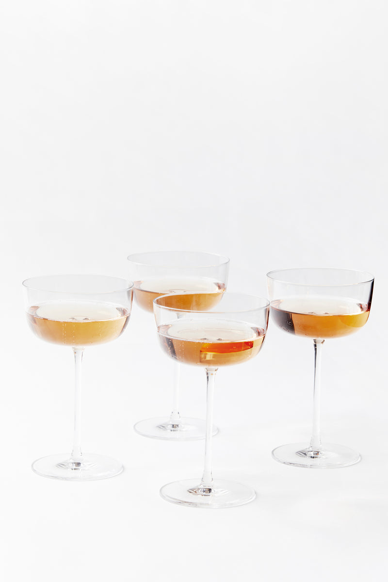 SET OF 4 COUPE GLASSES