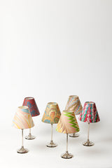 MARBLED PAPER TABLE LAMP SHADE WINTER SHERBET