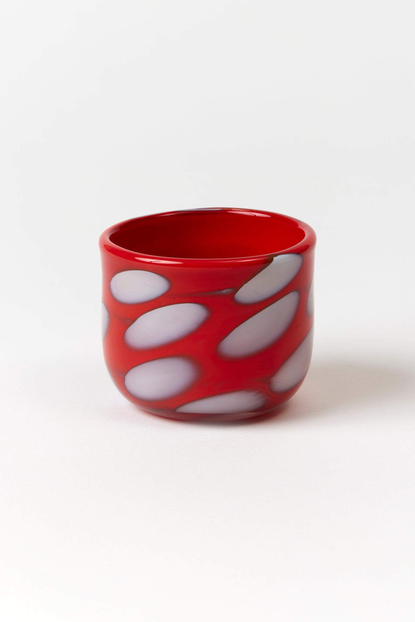 Handblown glass swirled bud vases. Made by Paul Arnhold.