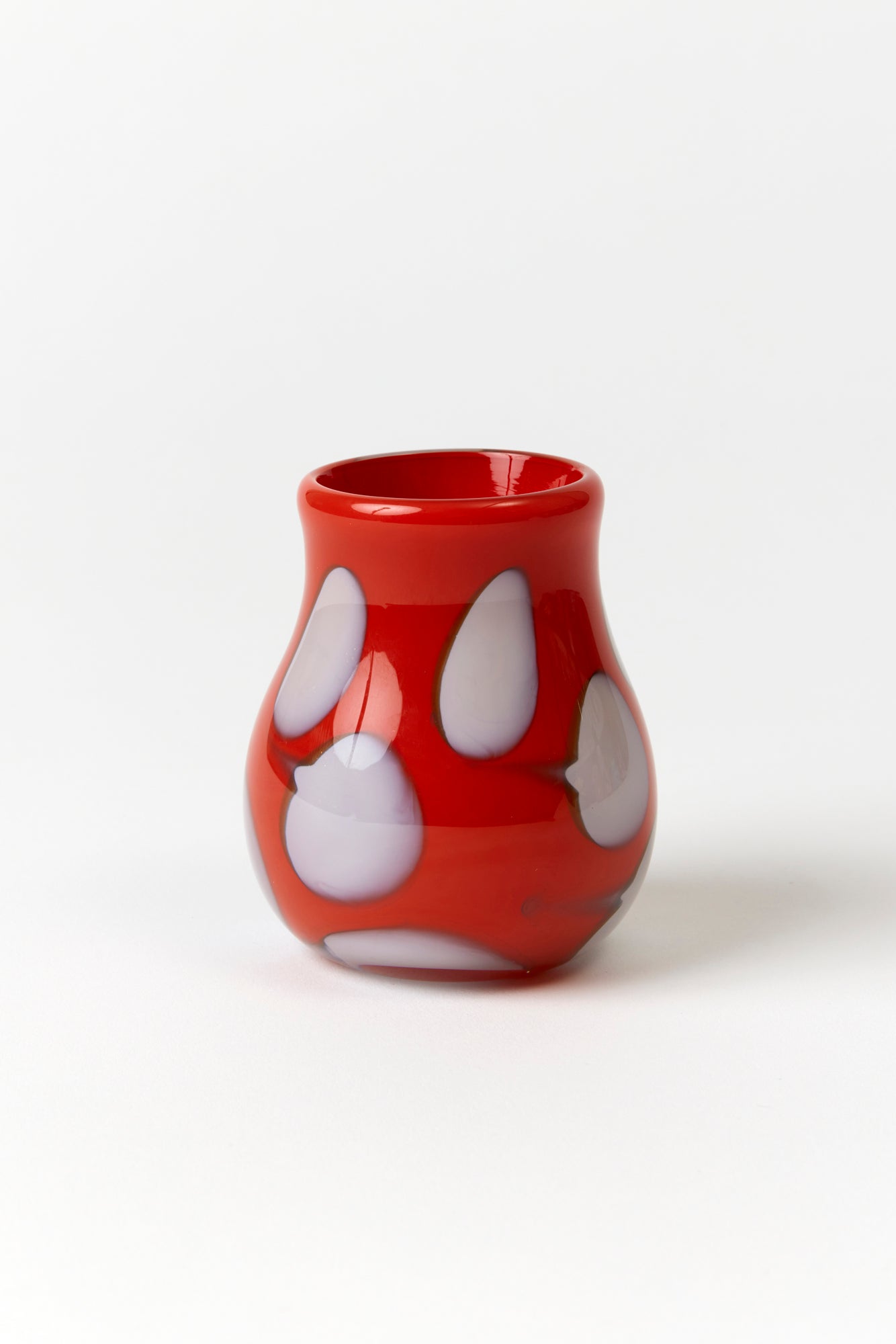 Handblown glass swirled bud vases. Made by Paul Arnhold.