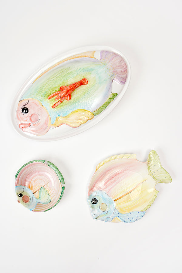 COVERED FISH SERVING DISH