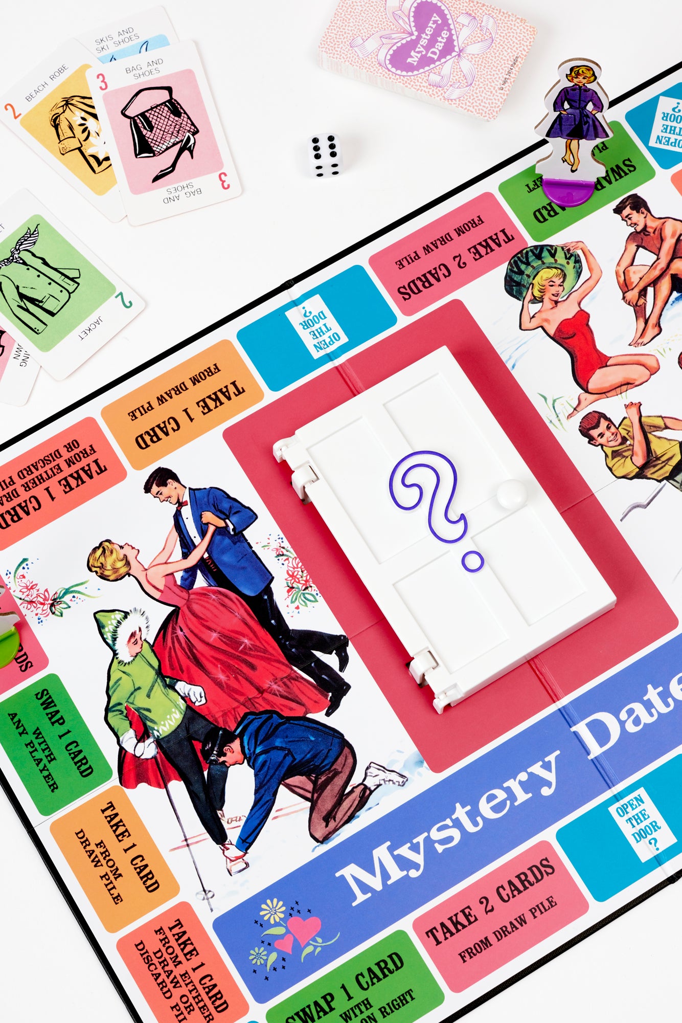 Mystery date game in retro style.