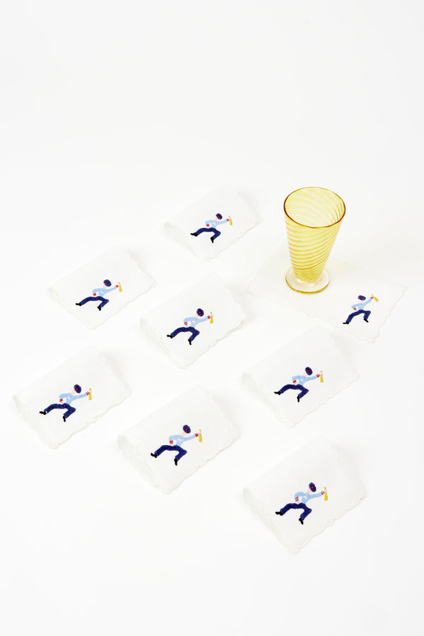 SET OF 6 DRUNKEN SAILOR COCKTAIL NAPKINS