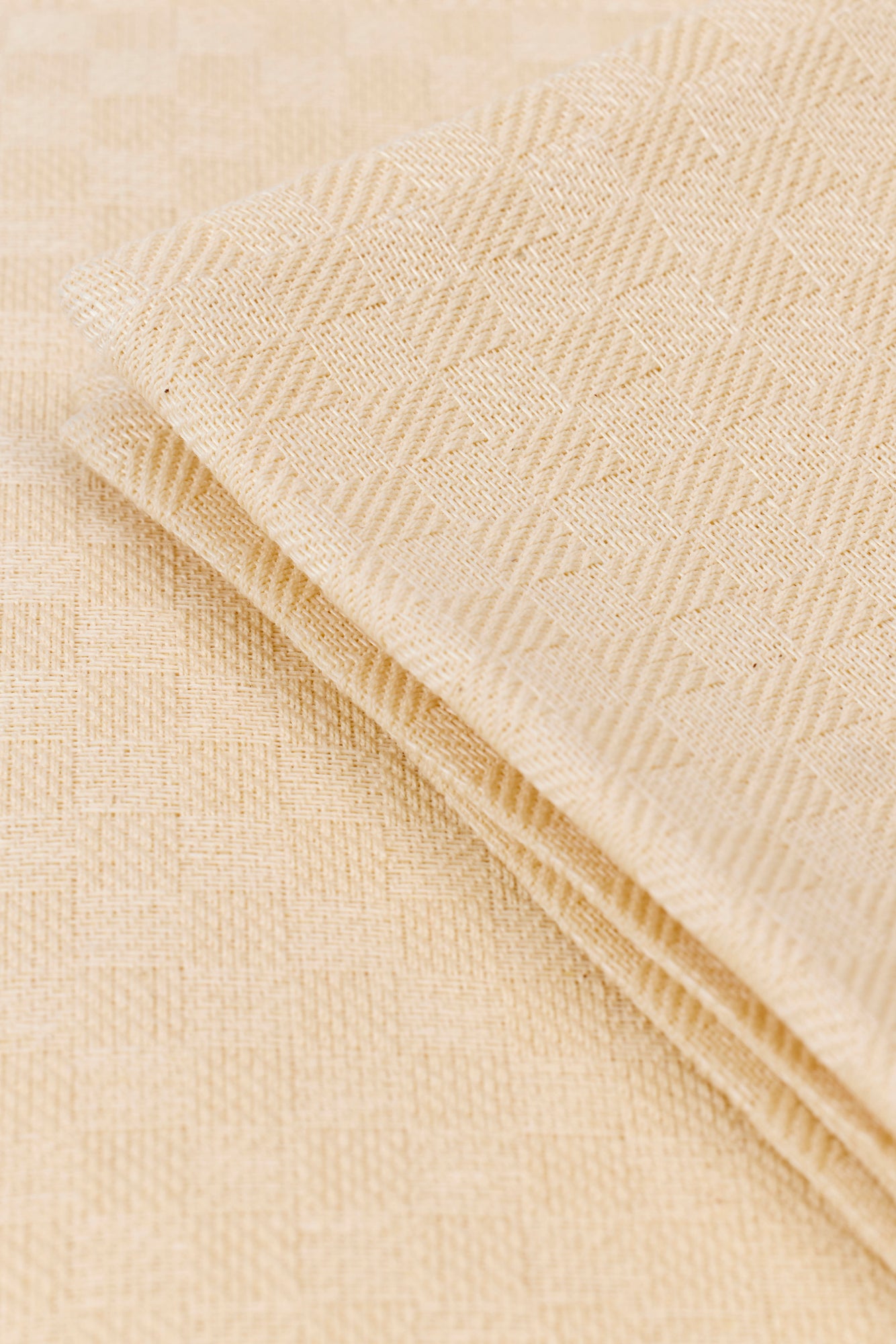 ECRU CHECKERED DINNER NAPKIN