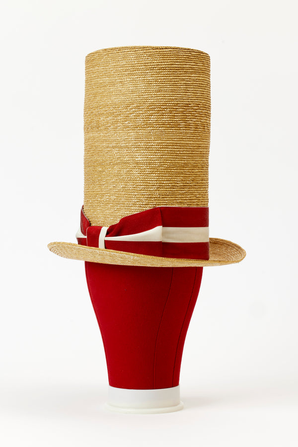 STRAW TOP HAT TO-THE-ROOF