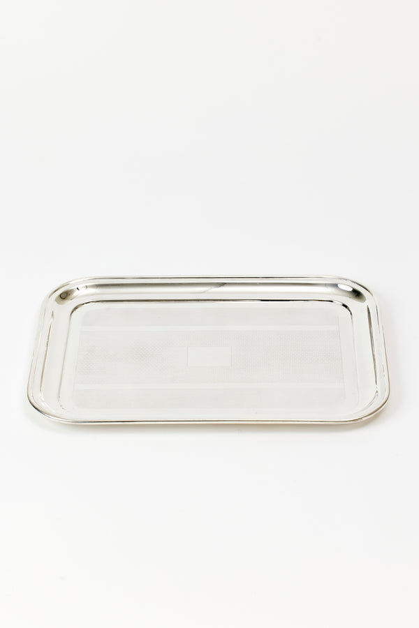 VINTAGE SILVER ENGINE TURNED TRAY
