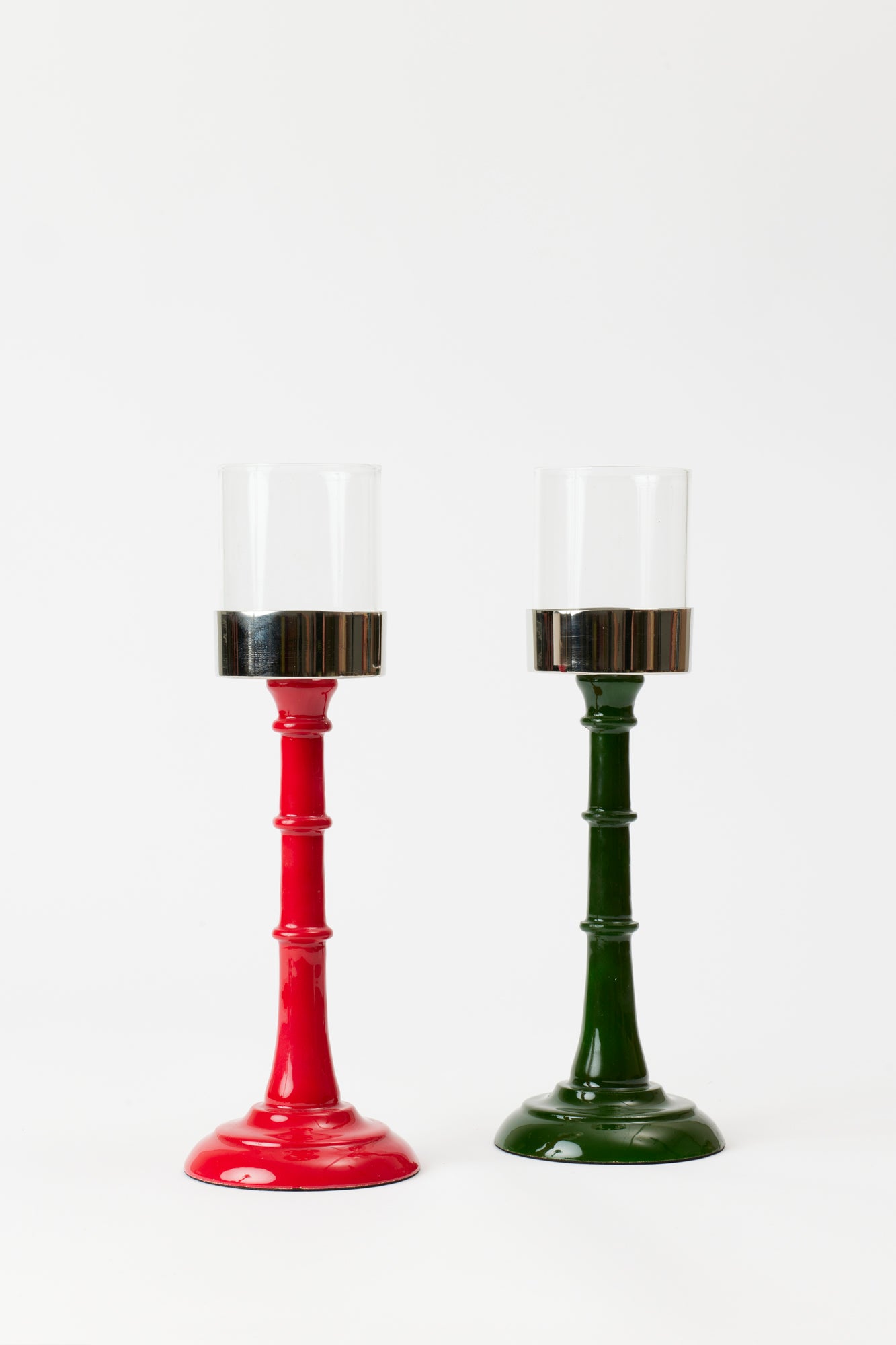 Faux bamboo table lamp bases, made from wood and lacquered to shine on your table.