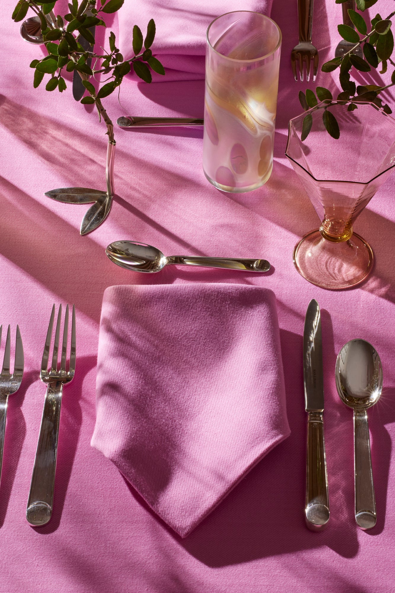 Silver plated flatware designed in 1934 for first first class passengers on the ocean liner of Normandie that linked New York to Le Havre.