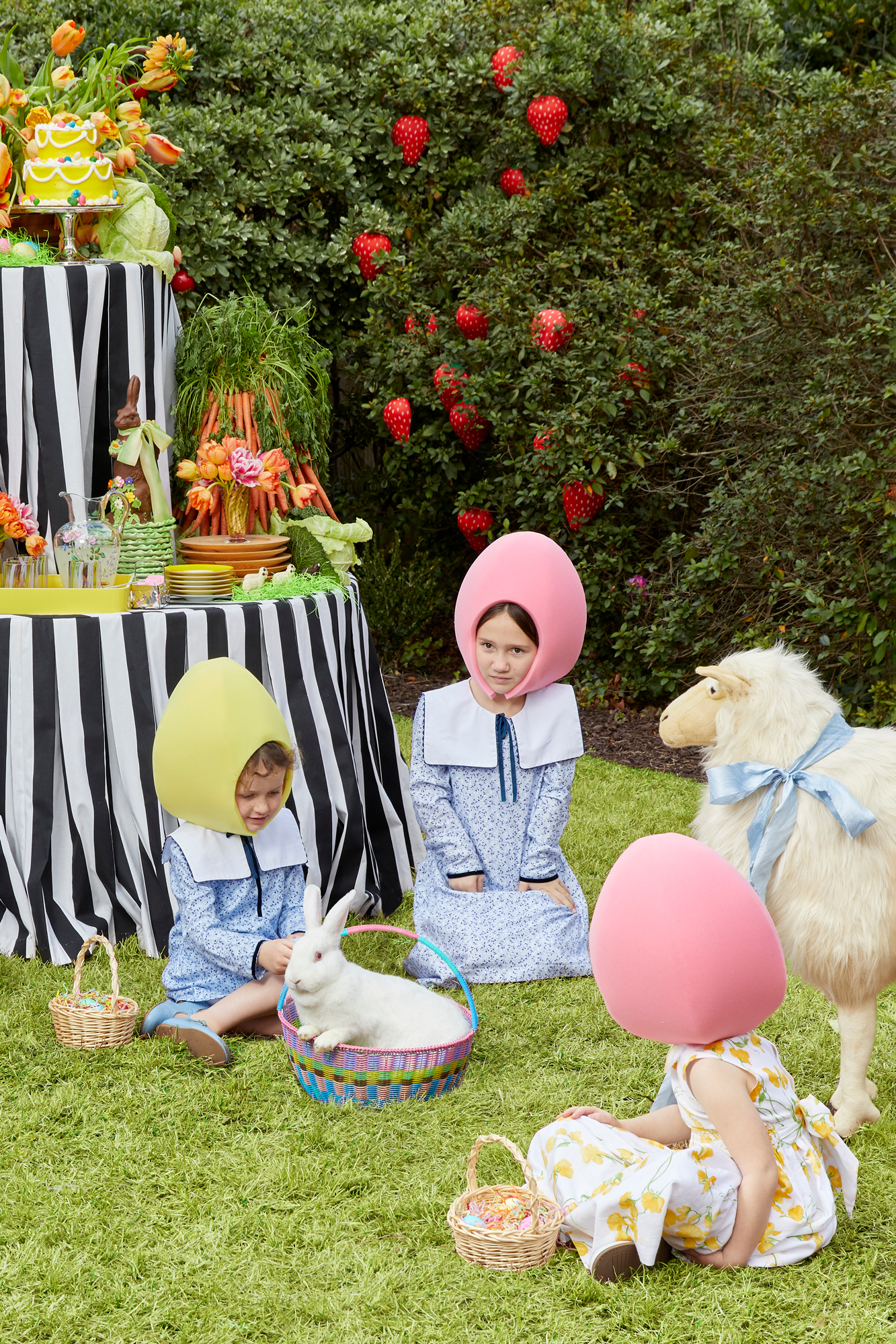 This colorful handwoven plastic Easter Basket is generously sized to fit all the spoils of the season, from Easter to Labor Day.
