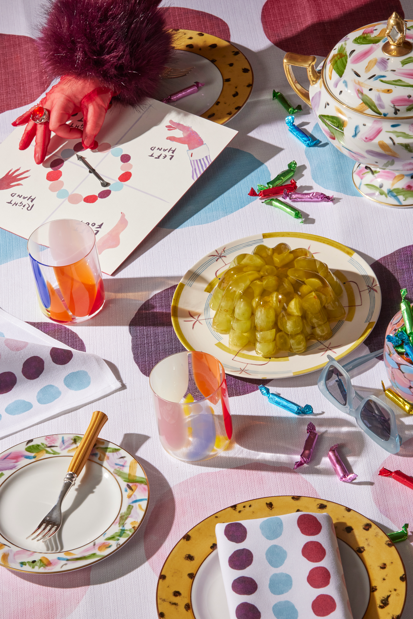 Hand-painted and traditionally crafted in an artisanal workshop in Arezzo, the spirited brushstrokes on this porcelain salad plate give a youthful twist to classic china.