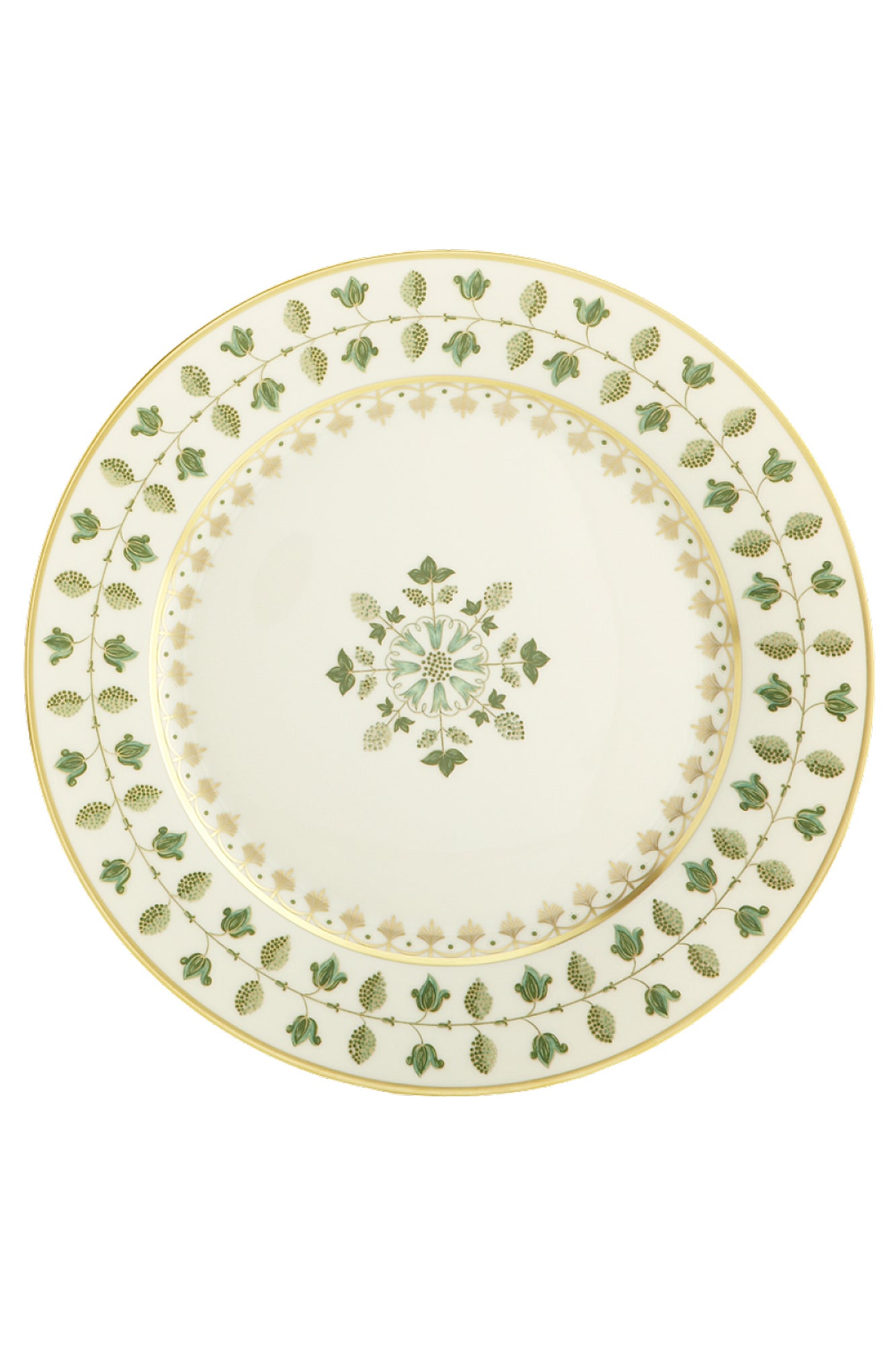 Matignon Green. This elegant dinnerware was created by Robert Haviland and C. Parlon in collaboration with the then Prime Minister and is based on a Japanese design.