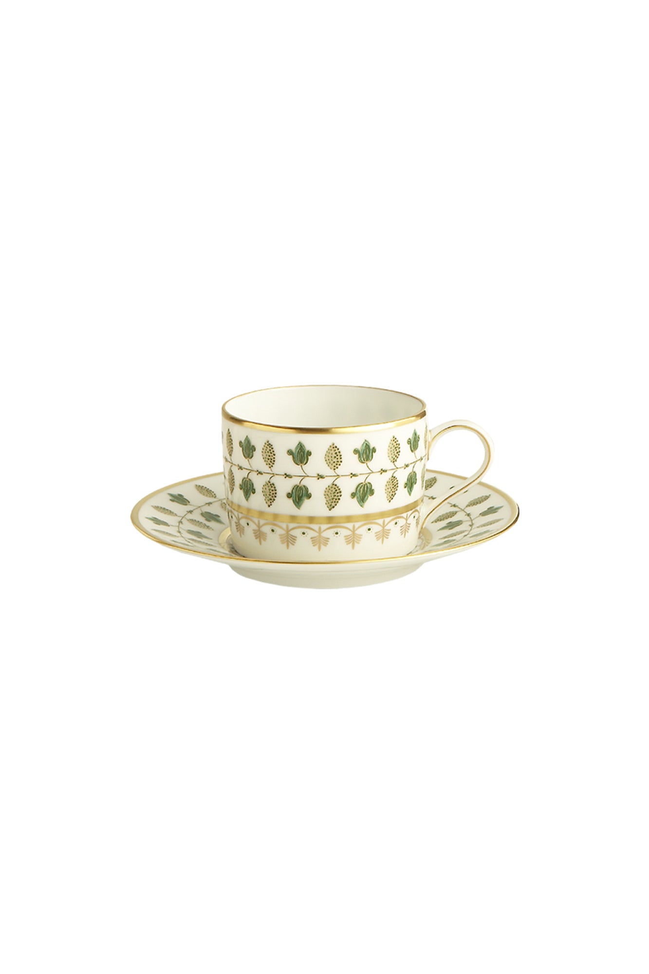 Matignon Green. This elegant dinnerware was created by Robert Haviland and C. Parlon in collaboration with the then Prime Minister and is based on a Japanese design.